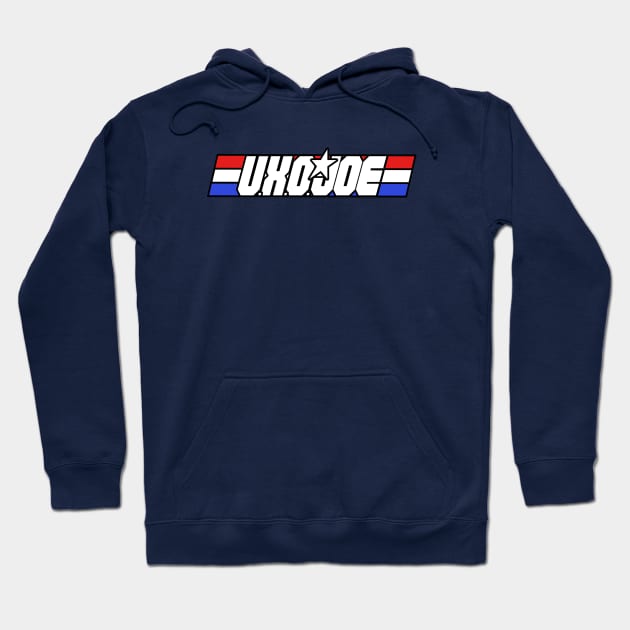 U.X.O. Joe, a real grid hero! Hoodie by The Blue Deck